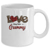 Love Being Called Grammy Leopard Red Plaid Heart Valentine Mug Coffee Mug | Teecentury.com