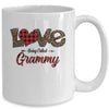 Love Being Called Grammy Leopard Red Plaid Heart Valentine Mug Coffee Mug | Teecentury.com