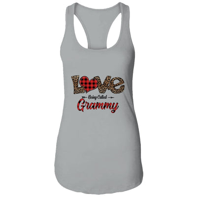 Love Being Called Grammy Leopard Red Plaid Heart Valentine T-Shirt & Tank Top | Teecentury.com