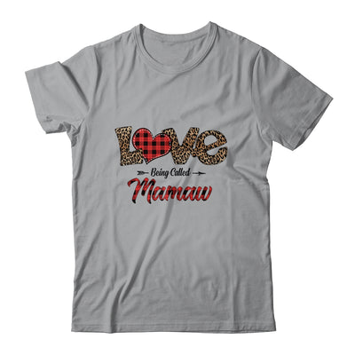 Love Being Called Mamaw Leopard Red Plaid Heart Valentine T-Shirt & Tank Top | Teecentury.com