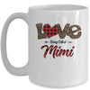 Love Being Called Mimi Leopard Red Plaid Heart Valentine Mug Coffee Mug | Teecentury.com