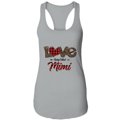 Love Being Called Mimi Leopard Red Plaid Heart Valentine T-Shirt & Tank Top | Teecentury.com