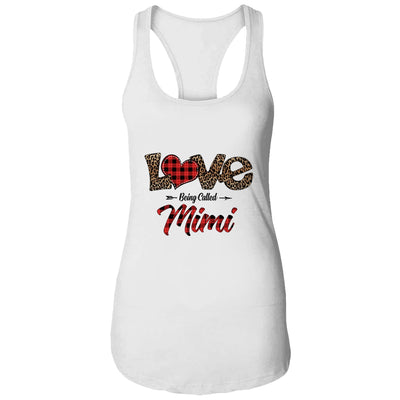 Love Being Called Mimi Leopard Red Plaid Heart Valentine T-Shirt & Tank Top | Teecentury.com