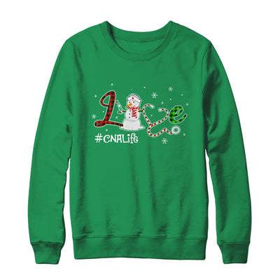 Love CNA Life Snowman Funny Nursing Christmas Day Gifts T-Shirt & Sweatshirt | Teecentury.com