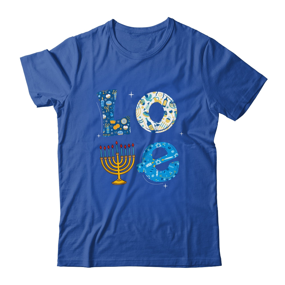 Love Cute Hanukkah Decoration Menorah Pajama Matching Family T-Shirt & Sweatshirt | Teecentury.com
