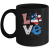 Love Dog Paw American Flag Tie Dye Dog Lover 4Th Of July Mug Coffee Mug | Teecentury.com