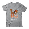 Love Football American Mom Life Player With Leopard T-Shirt & Tank Top | Teecentury.com