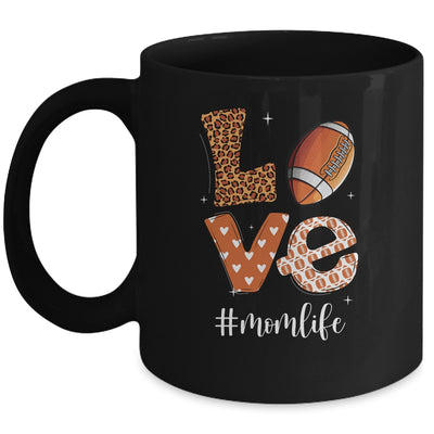 Love Football American Mom Life Player With Leopard Mug Coffee Mug | Teecentury.com