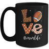 Love Football American Mom Life Player With Leopard Mug Coffee Mug | Teecentury.com