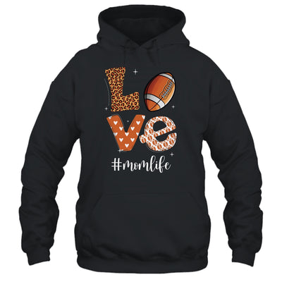 Love Football American Mom Life Player With Leopard T-Shirt & Tank Top | Teecentury.com