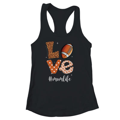 Love Football American Mom Life Player With Leopard T-Shirt & Tank Top | Teecentury.com