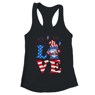 Love Gnome USA Flag 4th Of July T-Shirt & Tank Top | Teecentury.com