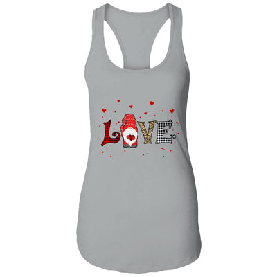 Love Gnome Valentines Day Heart Buffalo Plaid Leopard Gift T-Shirt & Tank Top | Teecentury.com