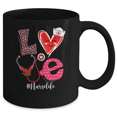 Love Heart Stethoscope Nurse Life Valentine ER ICU NICU RN Mug Coffee Mug | Teecentury.com