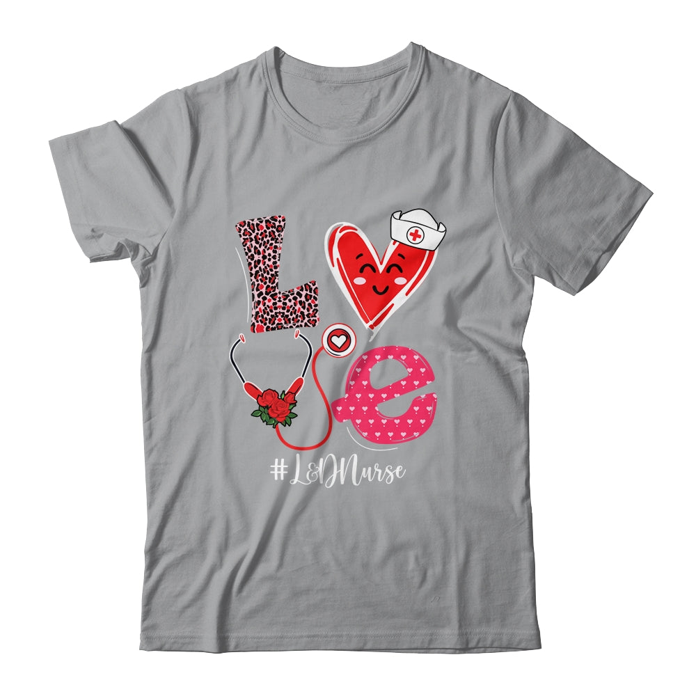Love Heart Stethoscope Nurse Life Valentine L&D Nurse T-Shirt & Tank Top | Teecentury.com