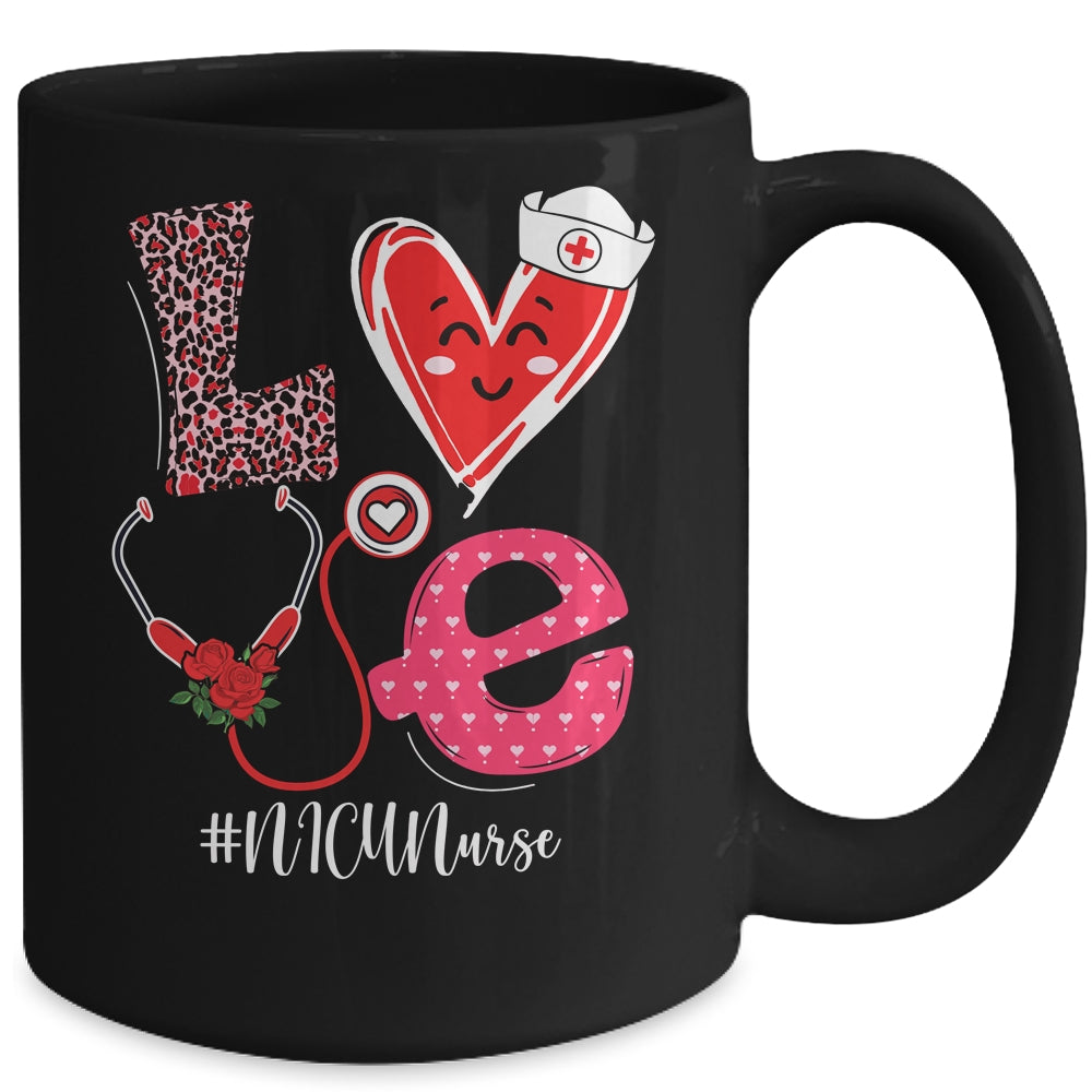 Love Heart Stethoscope Nurse Life Valentine NICU Nurse Mug Coffee Mug | Teecentury.com