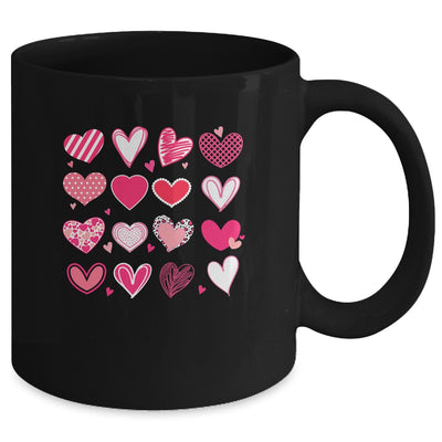 Love Hearts Watercolor Valentines Day Matching Couple Mug | teecentury