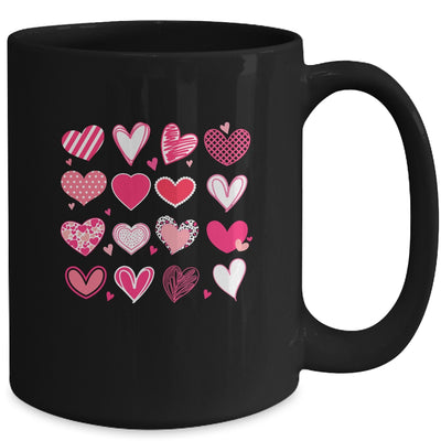 Love Hearts Watercolor Valentines Day Matching Couple Mug | teecentury