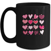 Love Hearts Watercolor Valentines Day Matching Couple Mug | teecentury