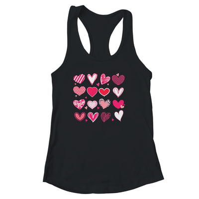 Love Hearts Watercolor Valentines Day Matching Couple Shirt & Tank Top | teecentury