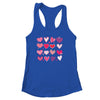 Love Hearts Watercolor Valentines Day Matching Couple Shirt & Tank Top | teecentury