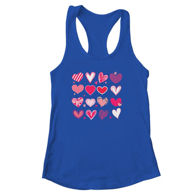 Love Hearts Watercolor Valentines Day Matching Couple Shirt & Tank Top | teecentury