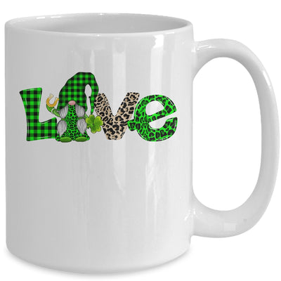 Love Irish Gnome Shamrock Leopard Plaid St Patrick's Day Mug Coffee Mug | Teecentury.com