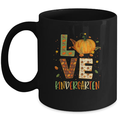 Love Kindergarten Happy Fall Thanksgiving Mug Coffee Mug | Teecentury.com