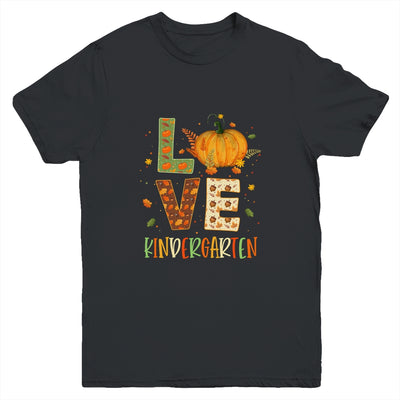 Love Kindergarten Happy Fall Thanksgiving Youth Youth Shirt | Teecentury.com