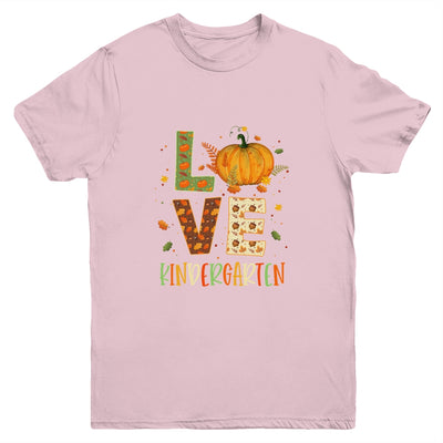 Love Kindergarten Happy Fall Thanksgiving Youth Youth Shirt | Teecentury.com