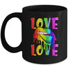 Love LGBTQ LGBT Rainbow Flag Lips Gay Lesbian Pride Month Mug | teecentury
