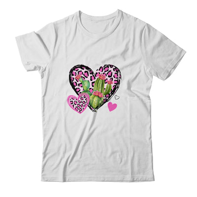 Love Leopard Heart Cactus Plant Gift Valentines Day T-Shirt & Tank Top | Teecentury.com