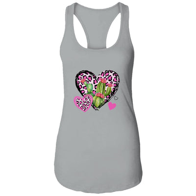 Love Leopard Heart Cactus Plant Gift Valentines Day T-Shirt & Tank Top | Teecentury.com