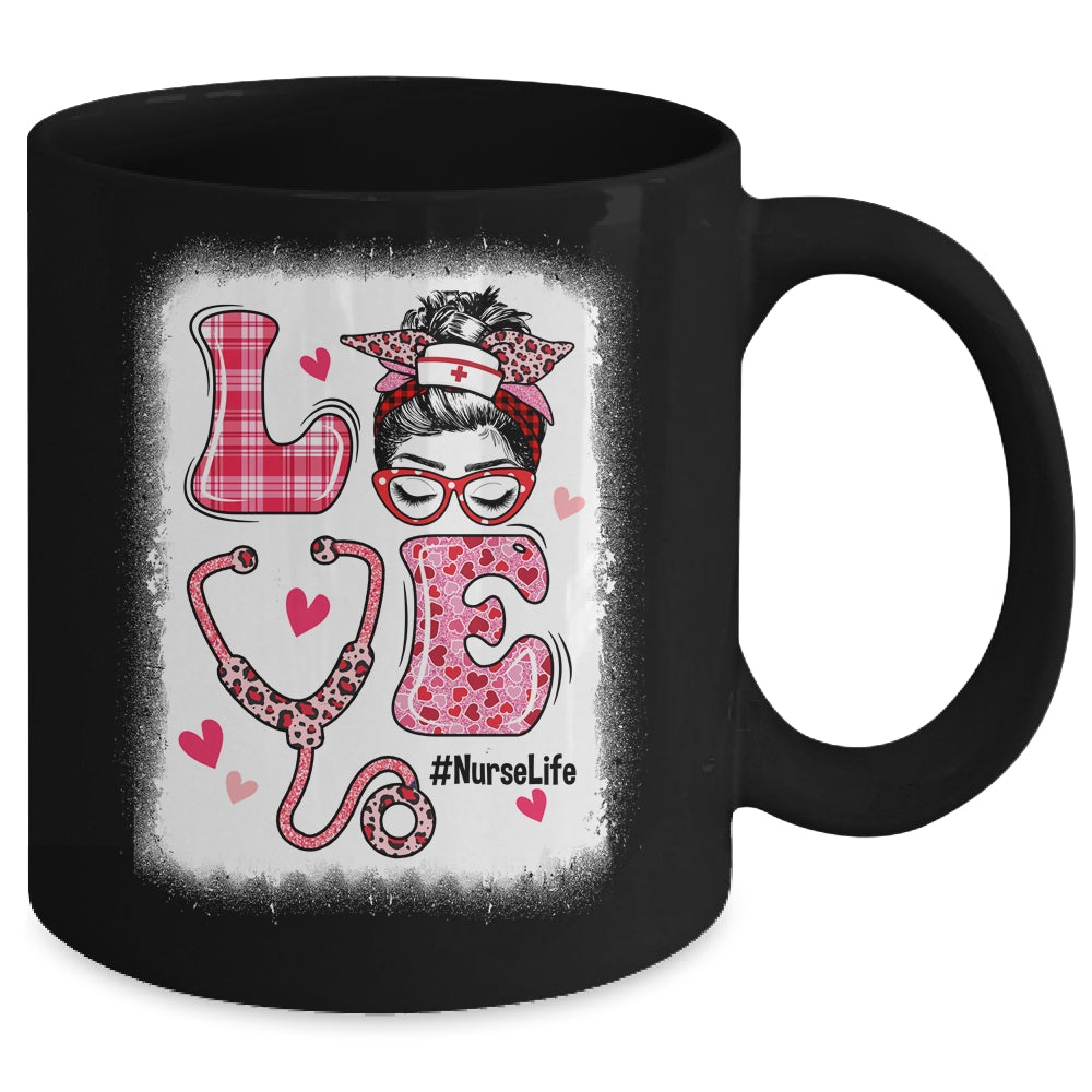 Love Life Nurse Funny Valentines Day Women Mug | teecentury