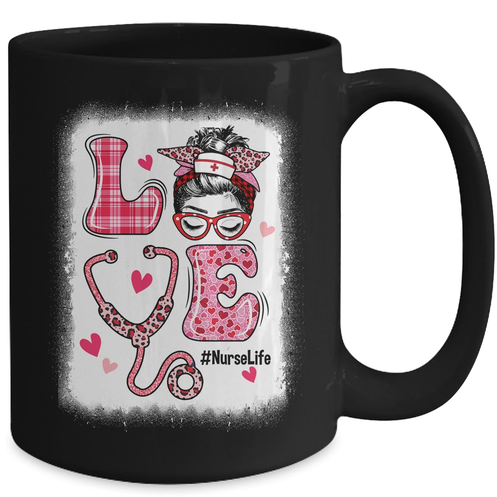 Love Life Nurse Funny Valentines Day Women Mug | teecentury