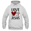 Love Like Jesus Valentines Day Heart Buffalo Plaid For Women T-Shirt & Hoodie | Teecentury.com