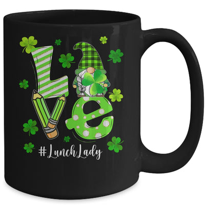 Love Lunch Lady Gnome Funny St Patrick's Day Shamrock Mug Coffee Mug | Teecentury.com