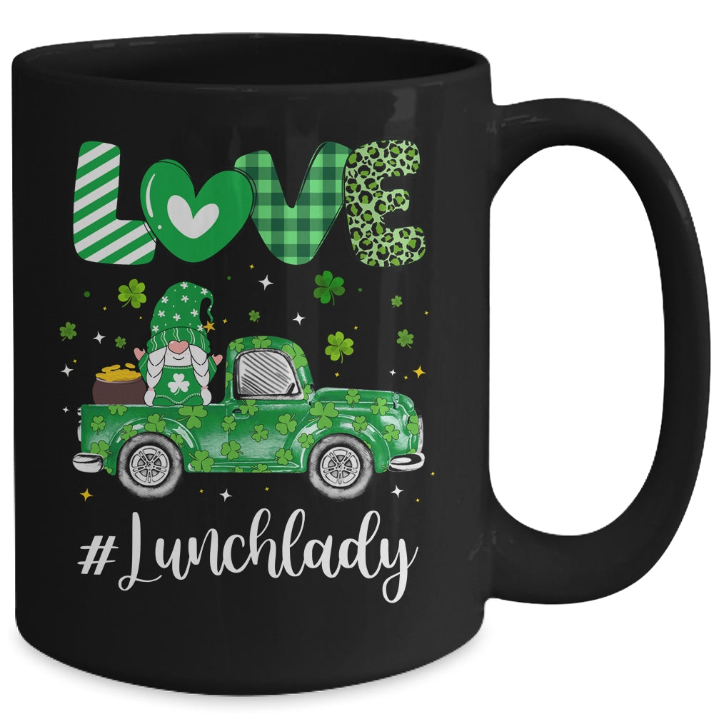 Love Lunch Lady Gnome Shamrock Saint Patrick's Day Mug Coffee Mug | Teecentury.com