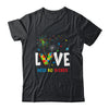 Love Needs No Words Autism Awareness Heart Puzzle Dandelion Shirt & Hoodie | teecentury