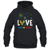 Love Needs No Words Autism Awareness Heart Puzzle Dandelion Shirt & Hoodie | teecentury