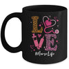 Love Nurse Life Leopard Valentine Day Nursing Women Mug | teecentury