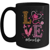 Love Nurse Life Leopard Valentine Day Nursing Women Mug | teecentury