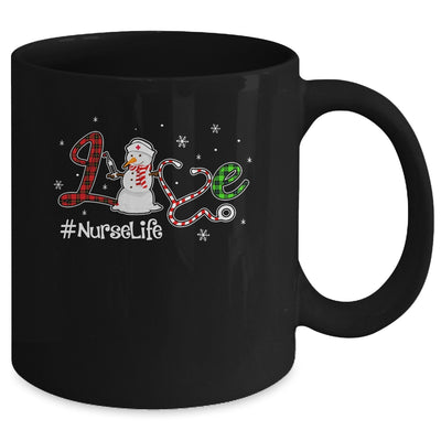 Love Nurse Life Snowman Funny Nursing Christmas Day Gifts Mug Coffee Mug | Teecentury.com