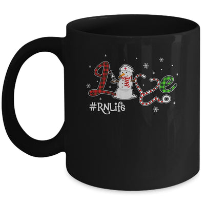 Love RN Life Snowman Funny Nursing Christmas Day Gifts Mug Coffee Mug | Teecentury.com