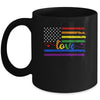 Love Rainbow Pride LGBT American Flag Mug Coffee Mug | Teecentury.com