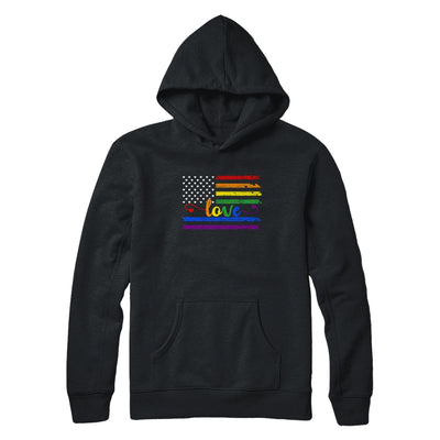 Love Rainbow Pride LGBT American Flag T-Shirt & Hoodie | Teecentury.com