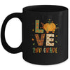 Love Second Grade Happy Fall Thanksgiving Mug Coffee Mug | Teecentury.com