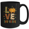 Love Second Grade Happy Fall Thanksgiving Mug Coffee Mug | Teecentury.com