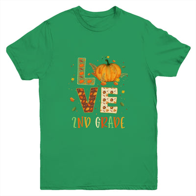 Love Second Grade Happy Fall Thanksgiving Youth Youth Shirt | Teecentury.com