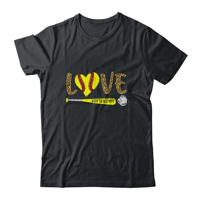 Love Softball Mom Leopard Print Lover Mother's Day T-Shirt & Tank Top | Teecentury.com